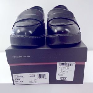 Black patent loafers